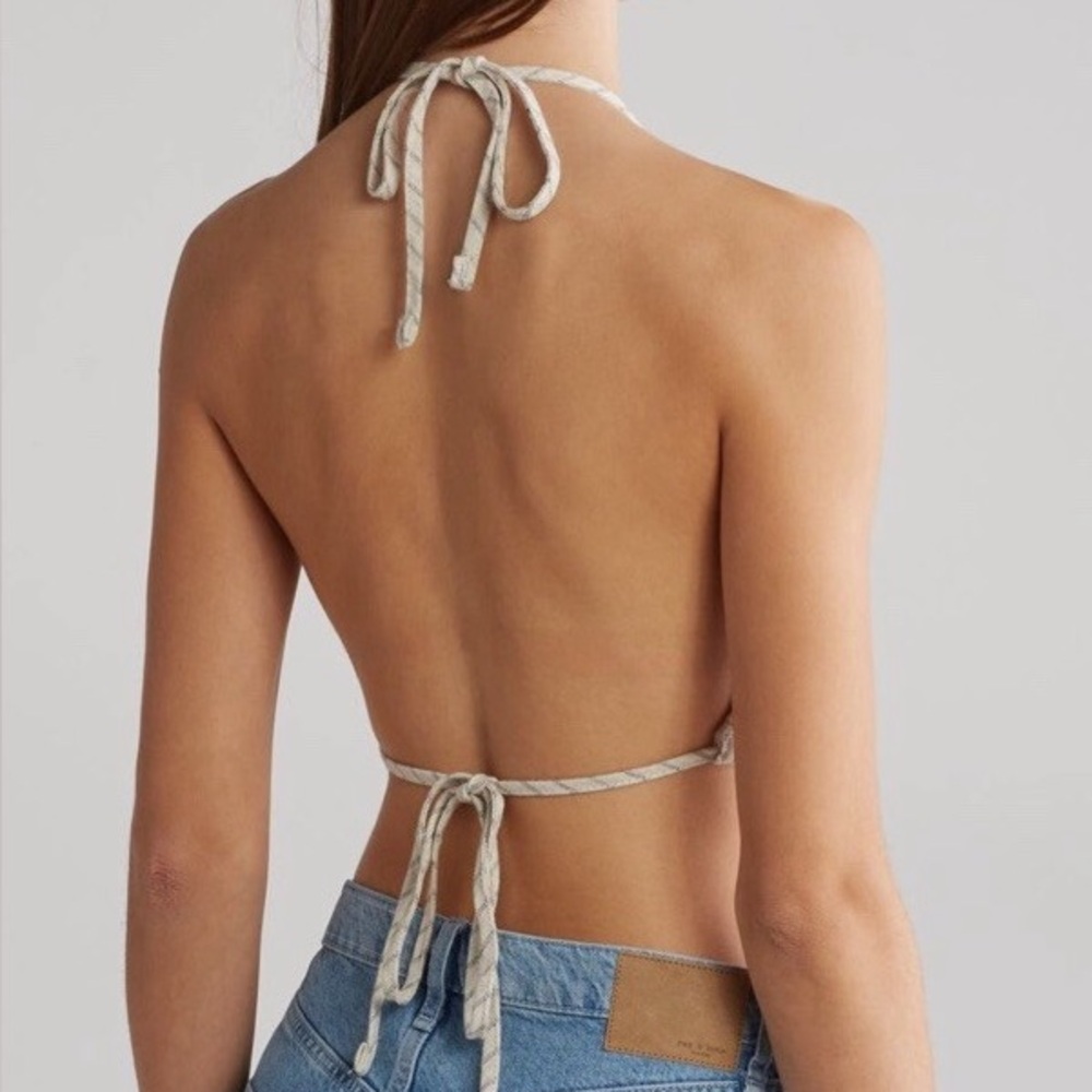 Rag & bone cotton hemp cropped halter top - Picture 2 of 2